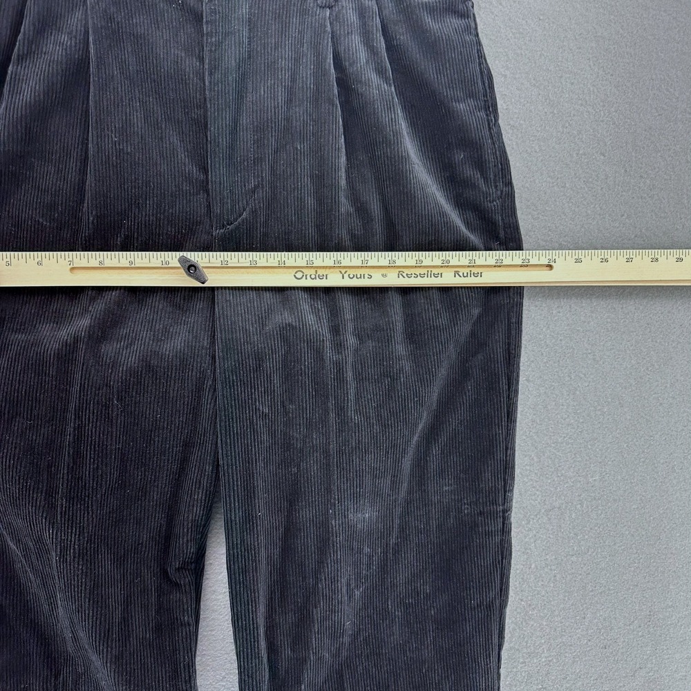 VTG Old Navy Regular Khakis Black Corduroy Pants 36x32 (35x31) Pleated Y2K Prep - Picture 8 of 9